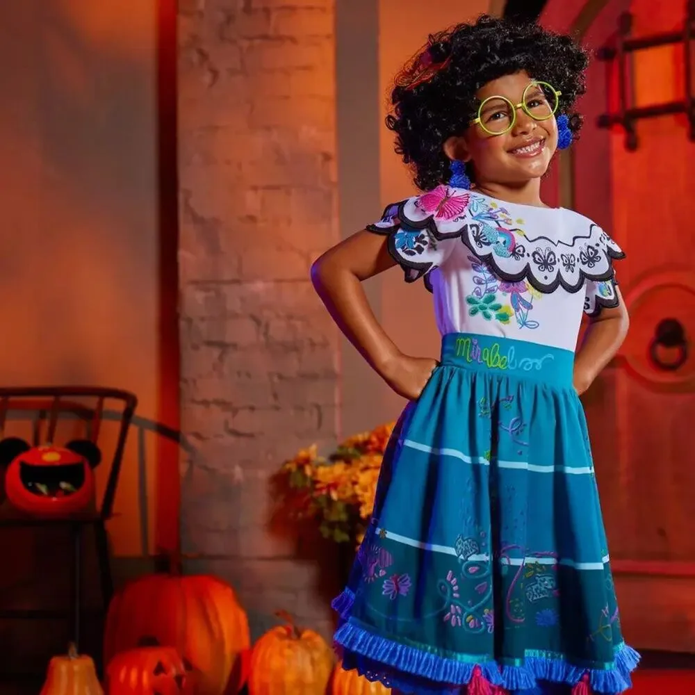Disney Encanto Girl's Mirabel Madrigal Halloween Costume Cosplay Dress Up